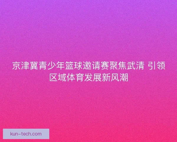 京津冀青少年篮球邀请赛聚焦武清 引领区域体育发展新风潮